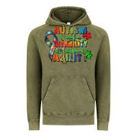 Vintage Olive autism is not a disability its a different ability Vintage Hoodie - Zillion Design Studio