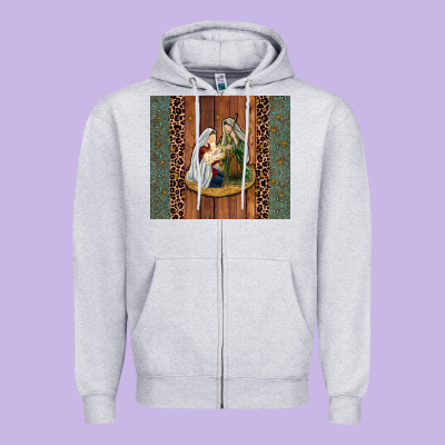 Jesus Zipper Hoodie Designed By Jahusdesignshop