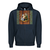 Navy jesus Zipper Hoodie - JahusDesignShop