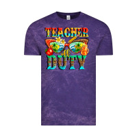 Cloud Purple teacher off duty Vintage Tee - texasbilliewilder