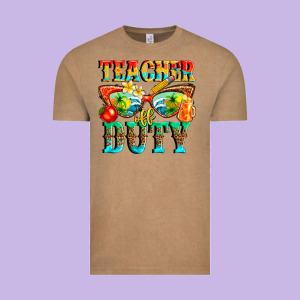 Teacher Off Duty Vintage Tee Designed By Texasbilliewilder