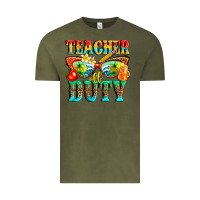 Vintage Olive teacher off duty Vintage Tee - texasbilliewilder