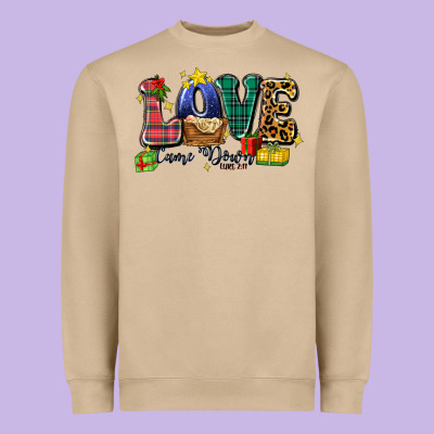 Heavyweight Sweatshirt love came down luke 2 11