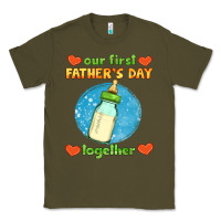 Army Green our first father's day together and baby bottle Classic Tee - HRA Design Shop