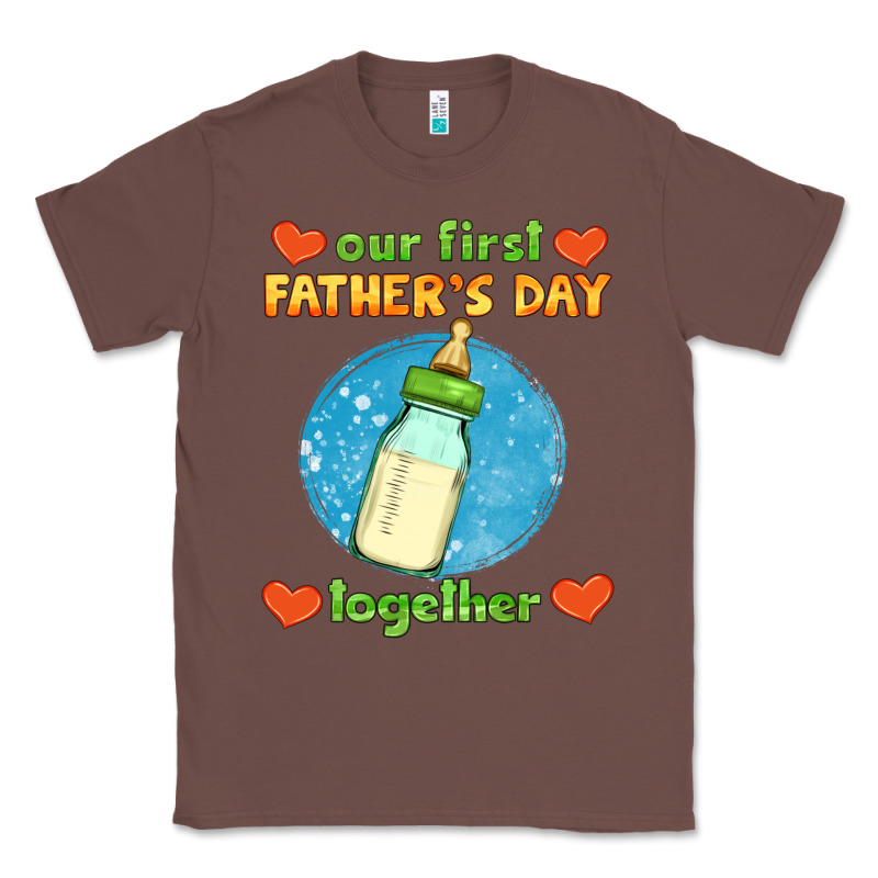 Our First Father's Day Together And Baby Bottle Classic Tee by HRA Design Shop | Teevron