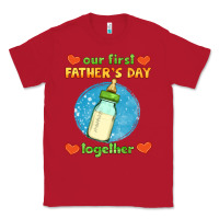 Red our first father's day together and baby bottle Classic Tee - HRA Design Shop
