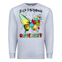 Heather Grey it's ok to be different Premium Sweatshirt - MaliasSmallBusiness