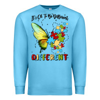 Ocean Blue it's ok to be different Premium Sweatshirt - MaliasSmallBusiness