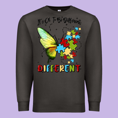 It's Ok To Be Different Premium Sweatshirt Designed By Maliassmallbusiness