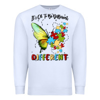 White it's ok to be different Premium Sweatshirt - MaliasSmallBusiness