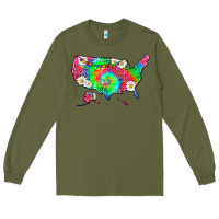 Army Green lgbtq america map Long Sleeve Tee - HRA Design Shop