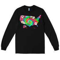 Black lgbtq america map Long Sleeve Tee - HRA Design Shop