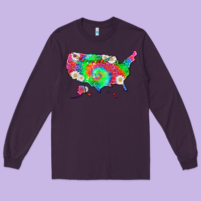 Lgbtq America Map Long Sleeve Tee Designed By Hra Design Shop