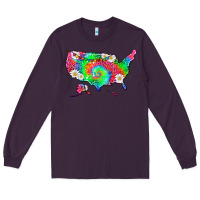 Plum lgbtq america map Long Sleeve Tee - HRA Design Shop