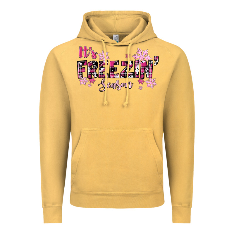 It's Freezin Season Pink Christmas Vintage Hoodie by RanaPortraitStore | Teevron