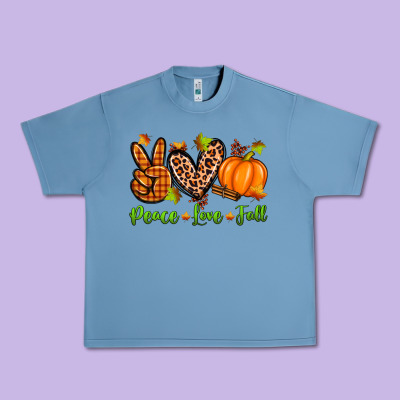 Peace Love Fall Urban Heavy Tee Designed By Zillion Design Studio