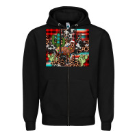 Black christmas reinder Zipper Hoodie - JahusDesignShop