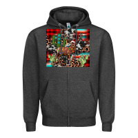 Charcoal Heather christmas reinder Zipper Hoodie - JahusDesignShop