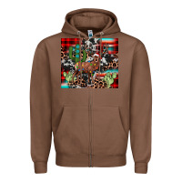 Chestnut christmas reinder Zipper Hoodie - JahusDesignShop