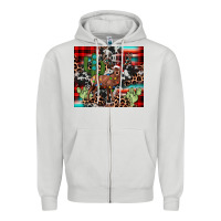 Dove Grey christmas reinder Zipper Hoodie - JahusDesignShop