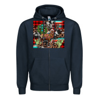 Navy christmas reinder Zipper Hoodie - JahusDesignShop