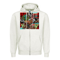 Oatmeal Heather christmas reinder Zipper Hoodie - JahusDesignShop