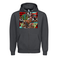 Smoke christmas reinder Zipper Hoodie - JahusDesignShop