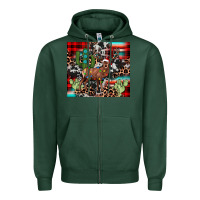 Sports Green christmas reinder Zipper Hoodie - JahusDesignShop