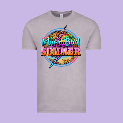 Mom Bod Summer Vintage Tee Designed By Barkaloodesign