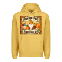 Antique Gold Pumpkin Spice Everything Nice Gnome Premium Hoodie - MaliasSmallBusiness
