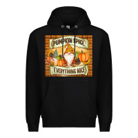 Black Pumpkin Spice Everything Nice Gnome Premium Hoodie - MaliasSmallBusiness