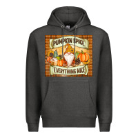 Charcoal Heather Pumpkin Spice Everything Nice Gnome Premium Hoodie - MaliasSmallBusiness