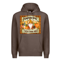 Coffee Pumpkin Spice Everything Nice Gnome Premium Hoodie - MaliasSmallBusiness