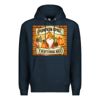 Navy Pumpkin Spice Everything Nice Gnome Premium Hoodie - MaliasSmallBusiness