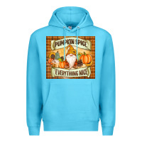 Ocean Blue Pumpkin Spice Everything Nice Gnome Premium Hoodie - MaliasSmallBusiness