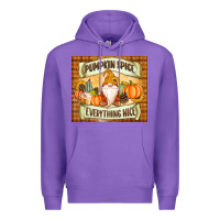 Purple Pumpkin Spice Everything Nice Gnome Premium Hoodie - MaliasSmallBusiness