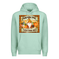 Seafoam Pumpkin Spice Everything Nice Gnome Premium Hoodie - MaliasSmallBusiness