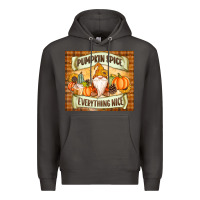 Smoke Pumpkin Spice Everything Nice Gnome Premium Hoodie - MaliasSmallBusiness