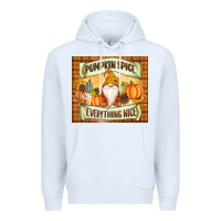 White Pumpkin Spice Everything Nice Gnome Premium Hoodie - MaliasSmallBusiness