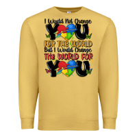 Antique Gold ı would not change you autism Premium Sweatshirt - MaliasSmallBusiness