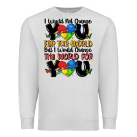 Dove Grey ı would not change you autism Premium Sweatshirt - MaliasSmallBusiness