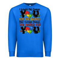 True Royal ı would not change you autism Premium Sweatshirt - MaliasSmallBusiness