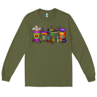 Army Green Halloween Coffee Drink Long Sleeve Tee - RacoonDesign