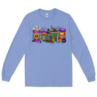 Colony Blue Halloween Coffee Drink Long Sleeve Tee - RacoonDesign