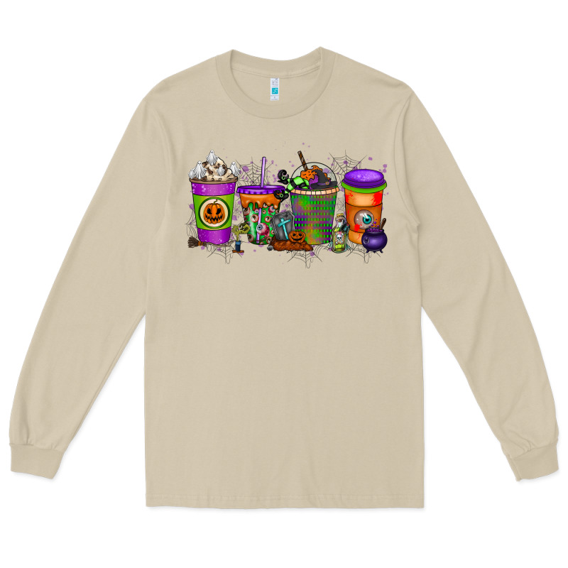 Halloween Coffee Drink Long Sleeve Tee by RacoonDesign | Teevron