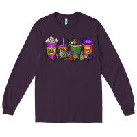 Plum Halloween Coffee Drink Long Sleeve Tee - RacoonDesign