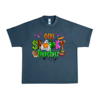 Midnight Navy one spooky teacher Urban Heavy Tee - Zillion Design Studio