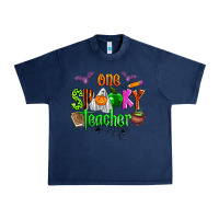 Navy one spooky teacher Urban Heavy Tee - Zillion Design Studio