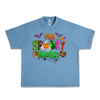 Pebble Blue one spooky teacher Urban Heavy Tee - Zillion Design Studio