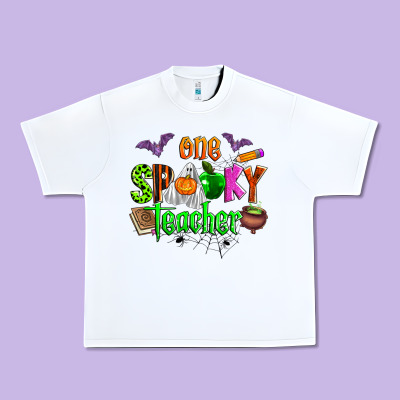 One Spooky Teacher Urban Heavy Tee Designed By Zillion Design Studio